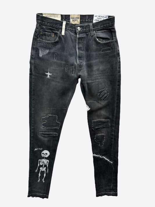 Gallery Dept Black F**k Face Distressed Jeans