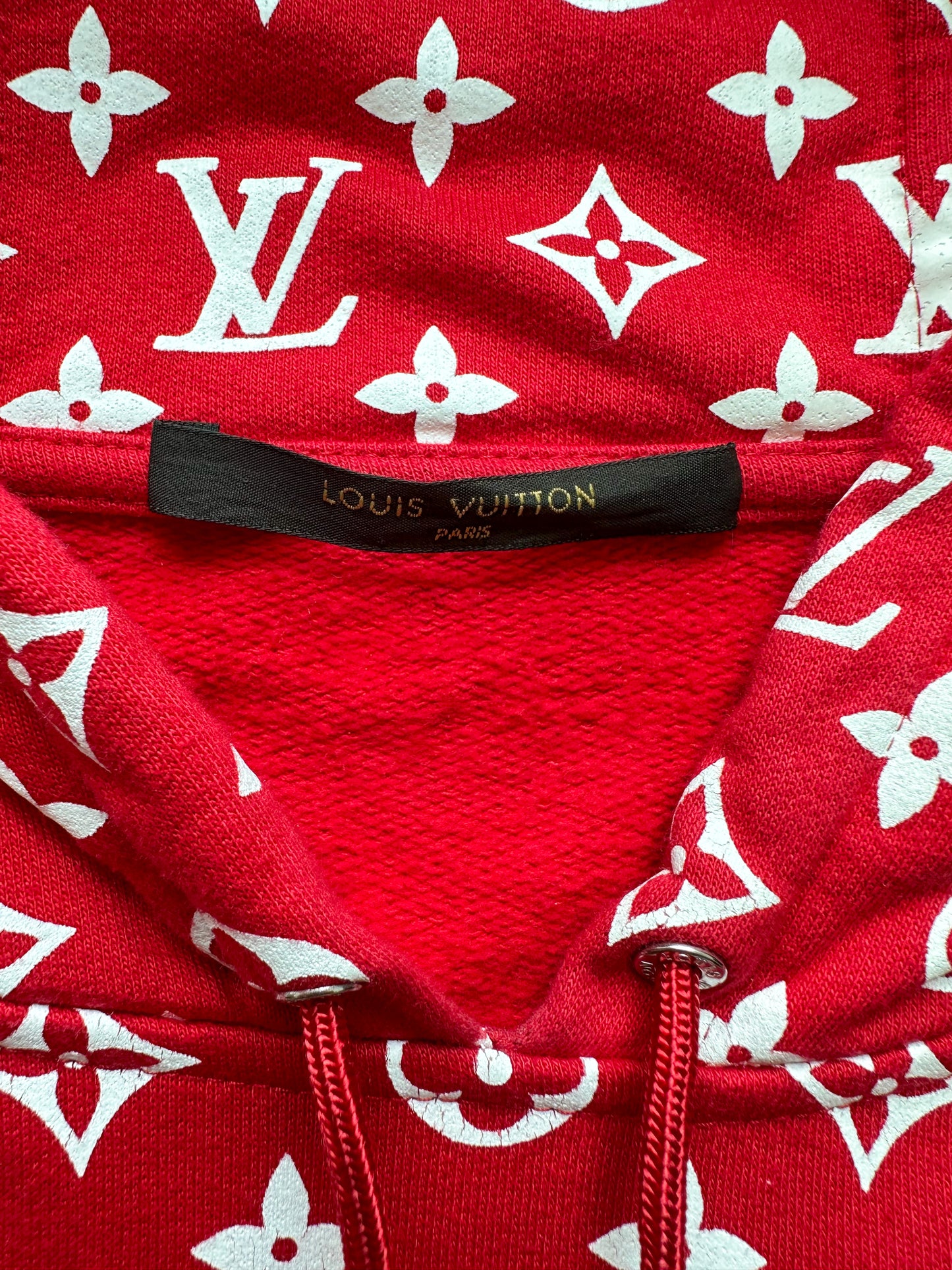 Louis Vuitton Monogram Red Custom Womens Hoodie - Blinkenzo