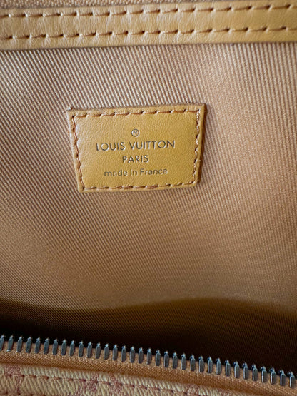 Louis Vuitton Yellow Denim Monogram Keepall 50