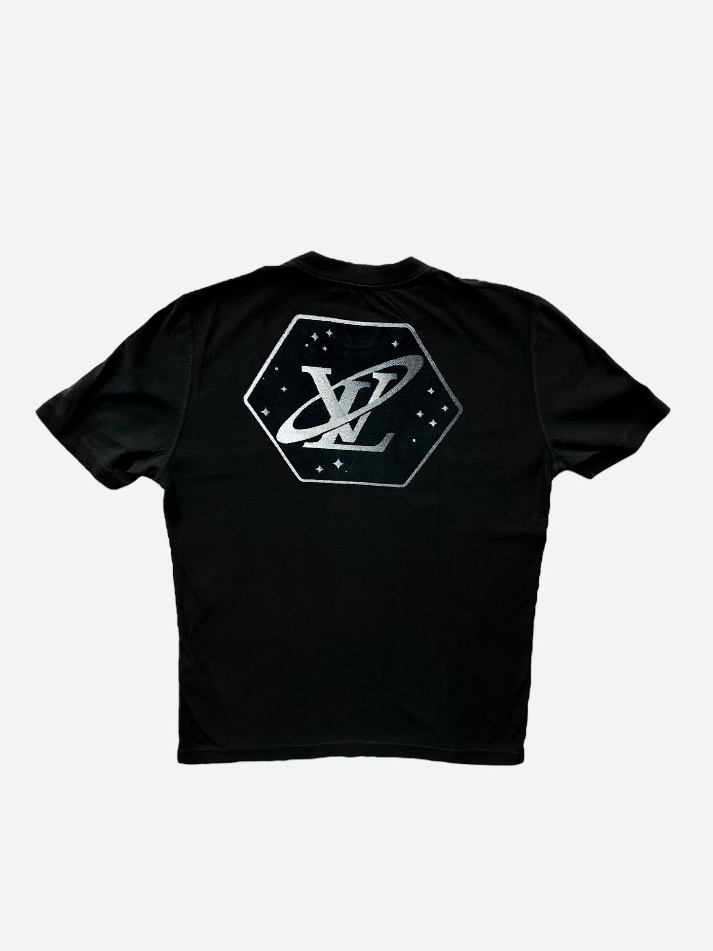 Louis Vuitton Black Space Applique Logo T-Shirt