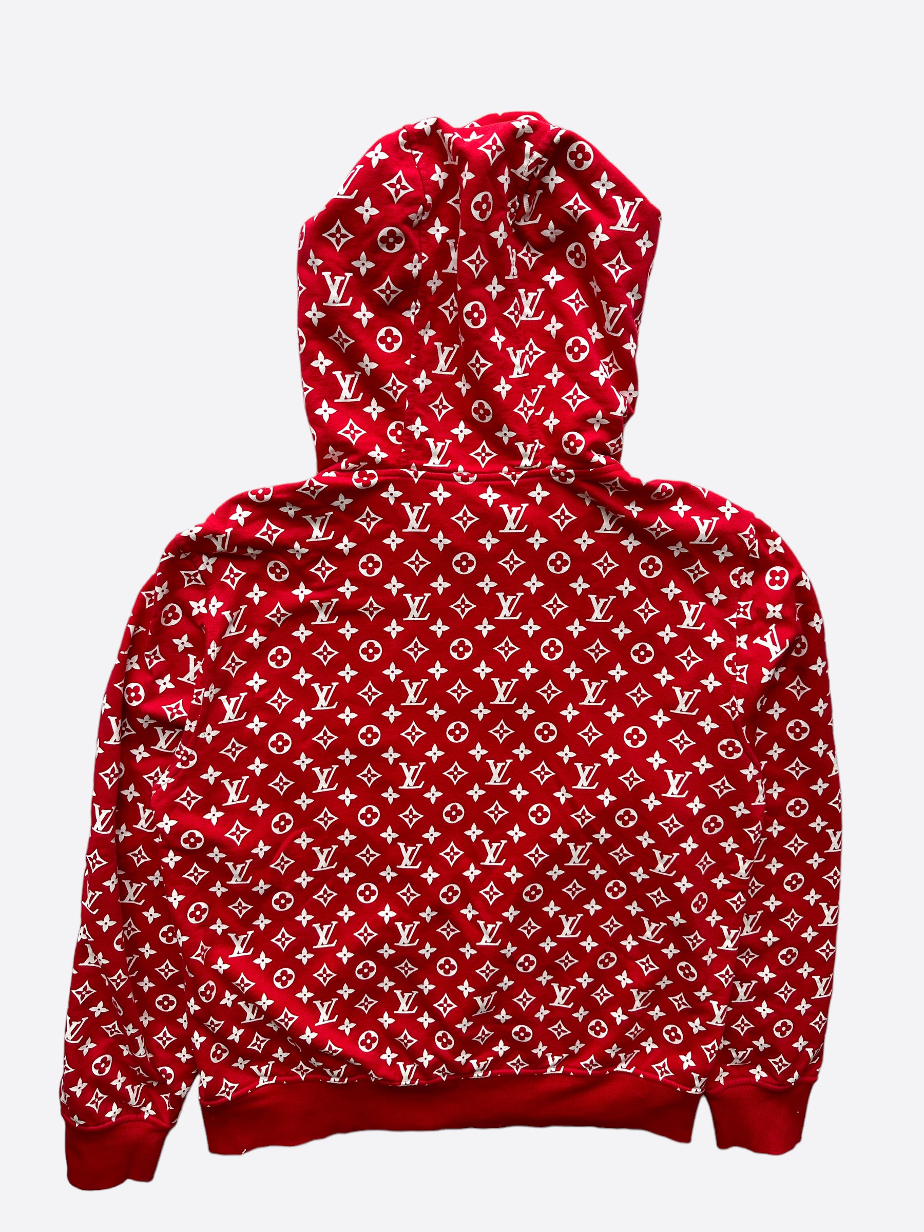 Louis Vuitton Supreme Red Monogram Box Logo Hoodie – Savonches