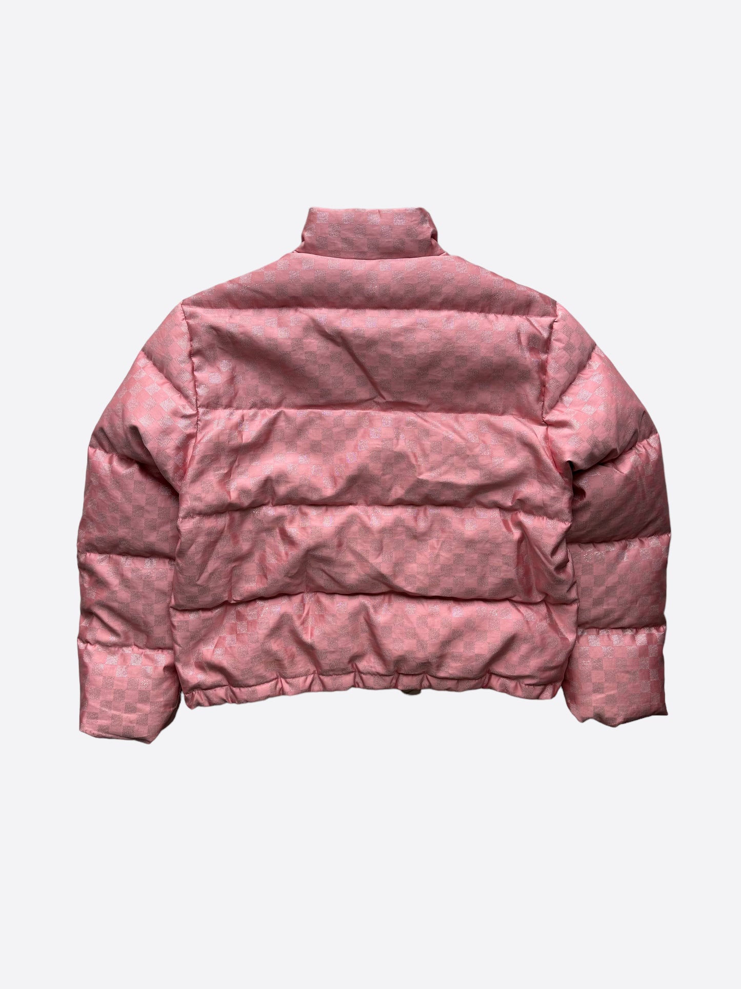 Louis Vuitton Pink Glitter Damier Women's Puffer Jacket – Savonches