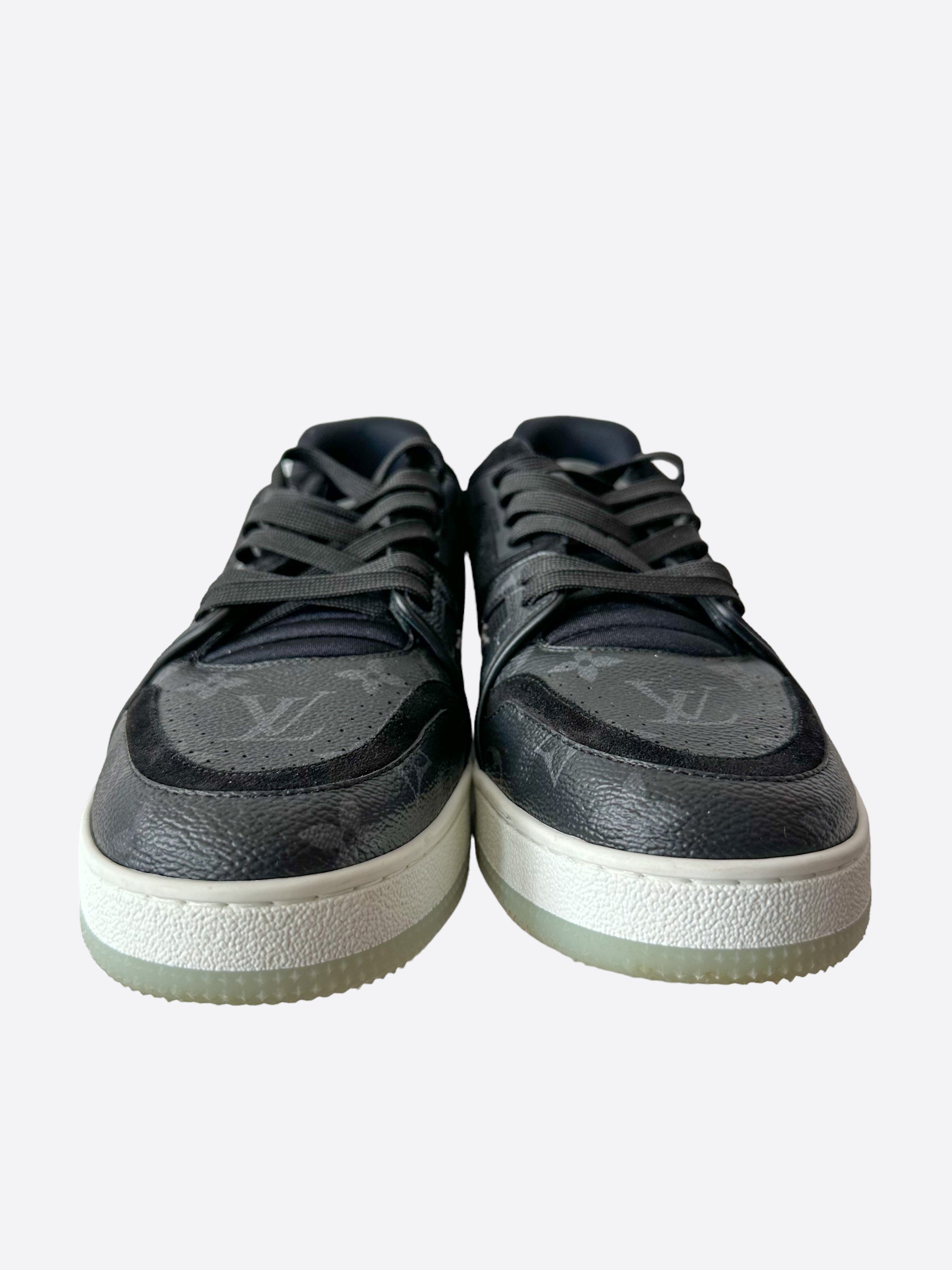 Louis Vuitton LV Trainer Monogram Eclipse Sneakers - Black