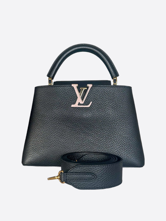 Louis Vuitton Black Taurillon Capucines BB