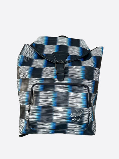 Louis Vuitton Blue Damier Rush EPI Montsouris Backpack – Savonches