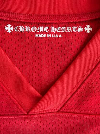 Chrome Hearts Matty Boy Red Form Mesh Jersey Longsleeve T-Shirt