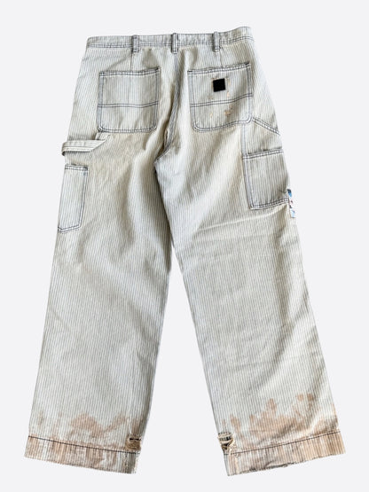 Enfants Riches Deprimes Hickory Pinstripe Shuji Distressed Carpenter Pants
