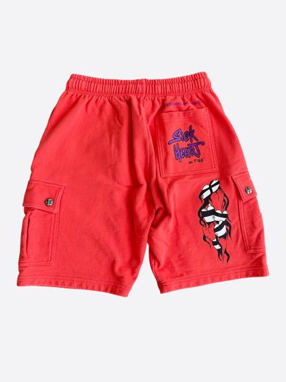 Chrome Hearts Matty Boy Red Spark Cargo Shorts