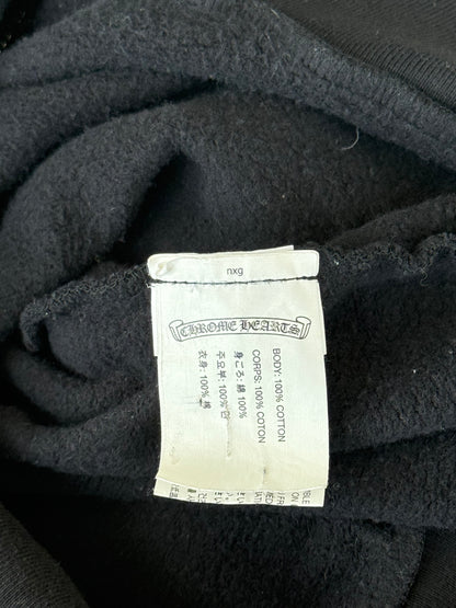 Chrome Hearts Black & Red Dagger Logo Zip Up Hoodie
