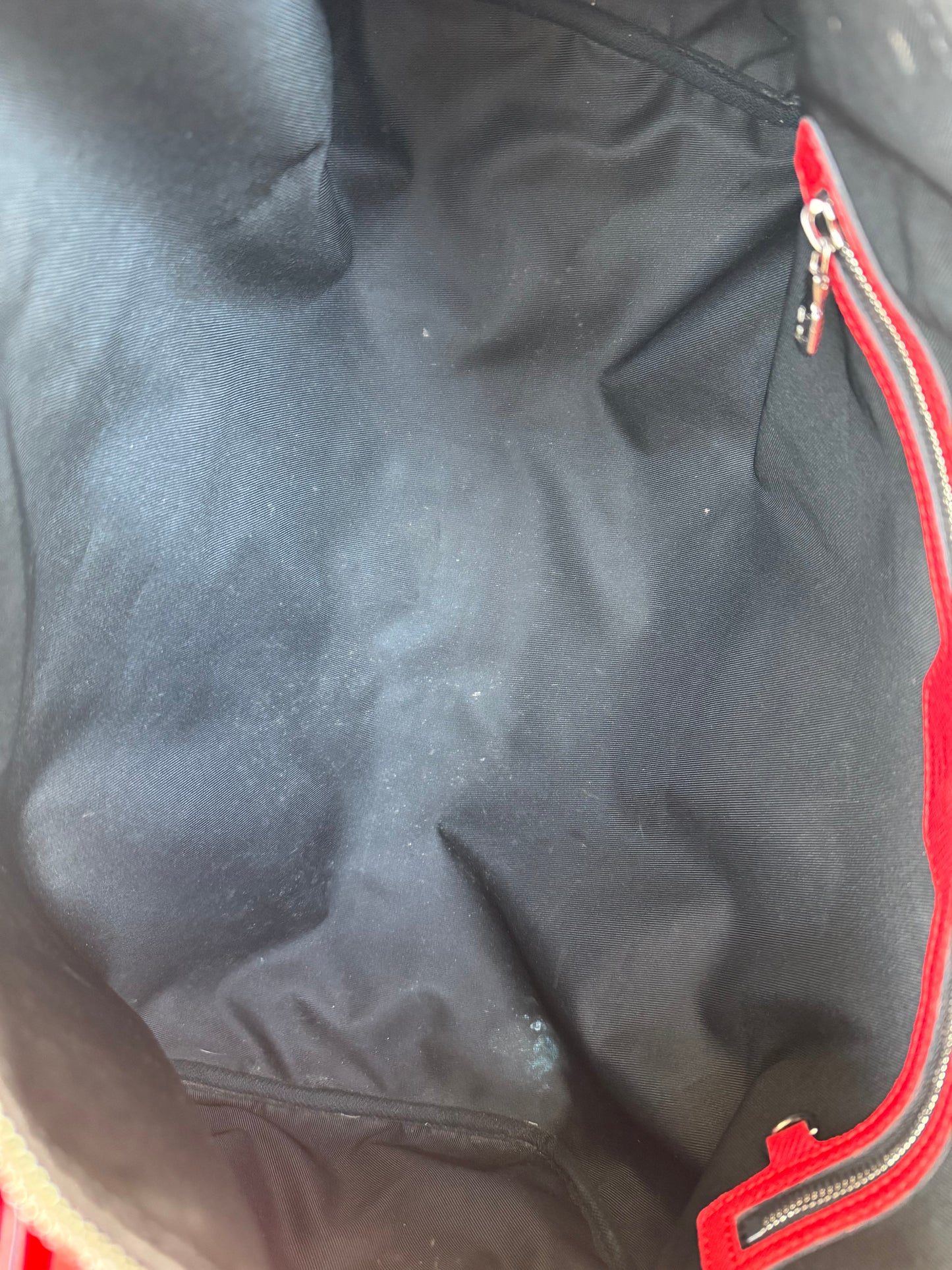Louis Vuitton Red Taigarama Monogram Keepall 50