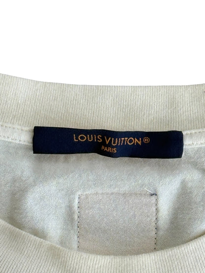 Louis Vuitton White & Blue Le Monde Est A Vous T-Shirt
