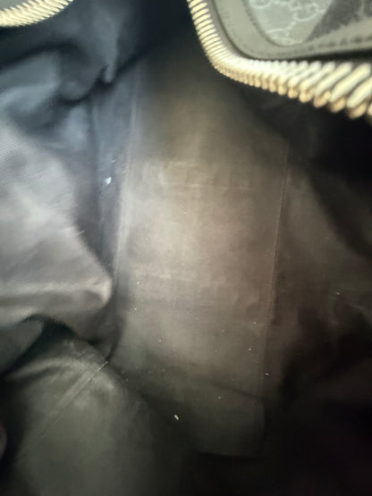 Gucci Black GG Monogram Large Duffel Bag