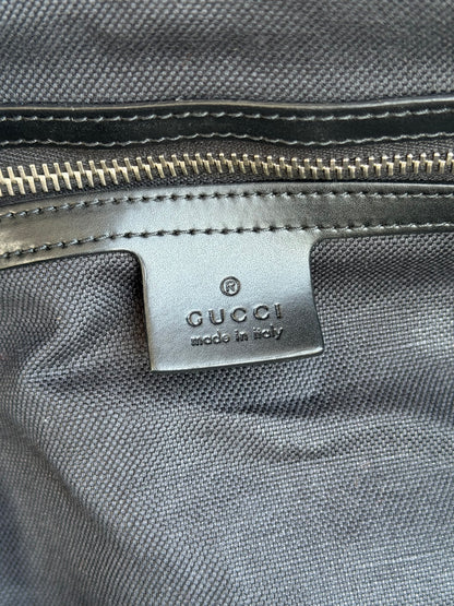 Gucci Black GG Monogram Large Duffel Bag