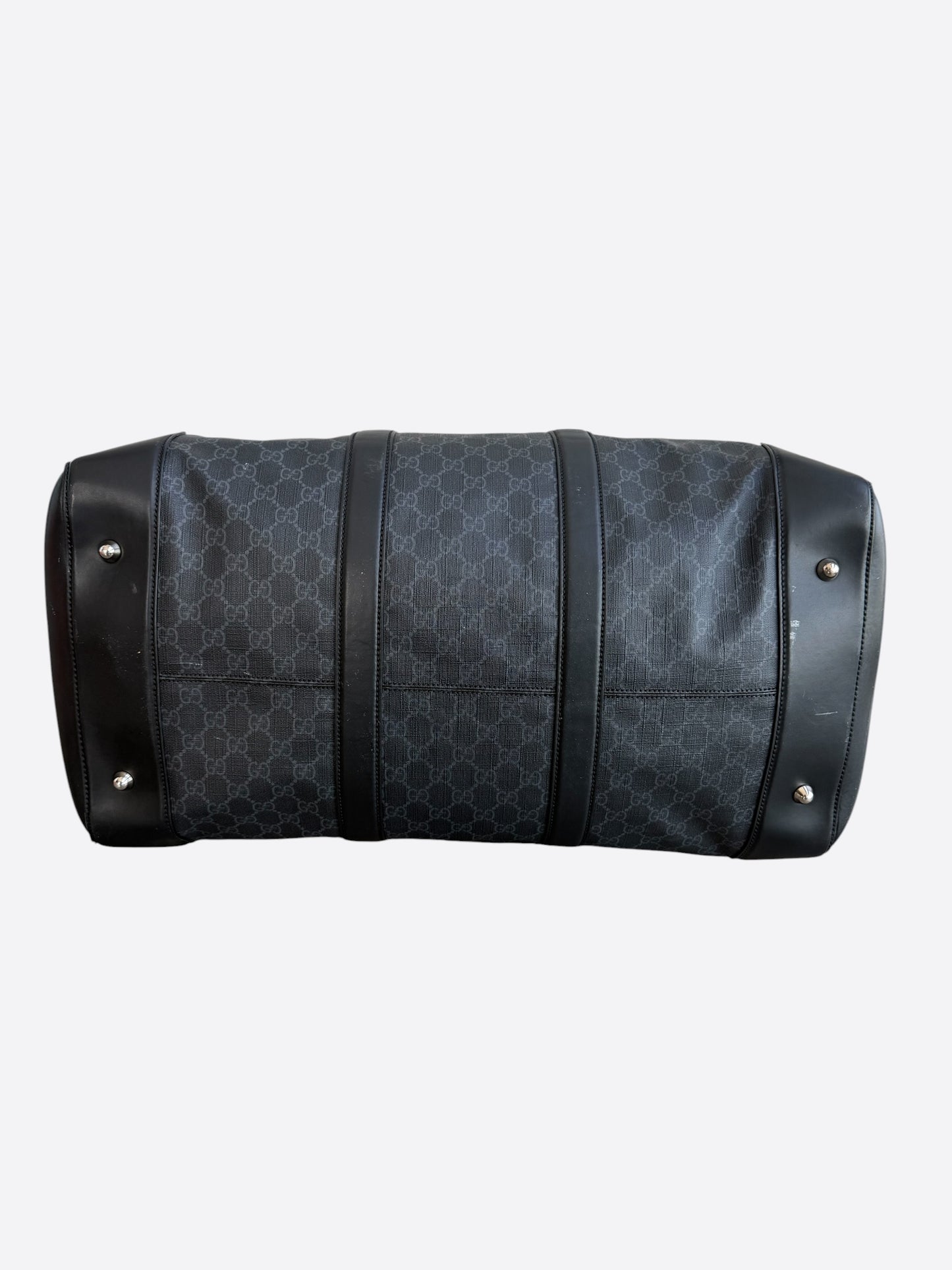 Gucci Black GG Monogram Large Duffel Bag