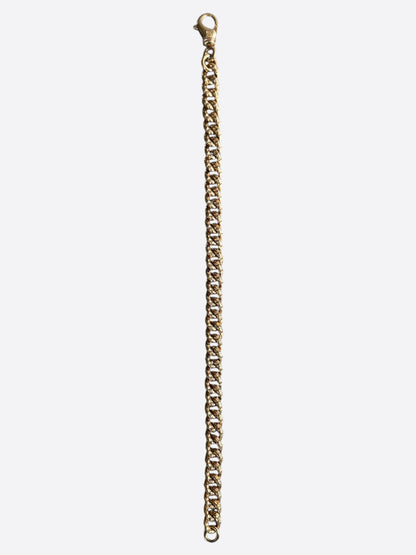 Chrome Hearts Gold Extra Fancy Mini Cuban Bracelet