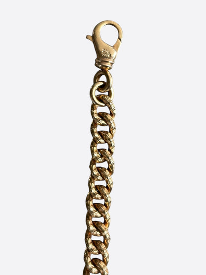 Chrome Hearts Gold Extra Fancy Mini Cuban Bracelet