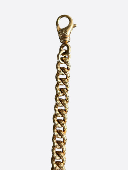 Chrome Hearts Gold Extra Fancy Mini Cuban Bracelet