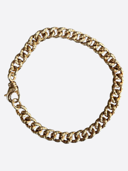 Chrome Hearts Gold Extra Fancy Mini Cuban Bracelet