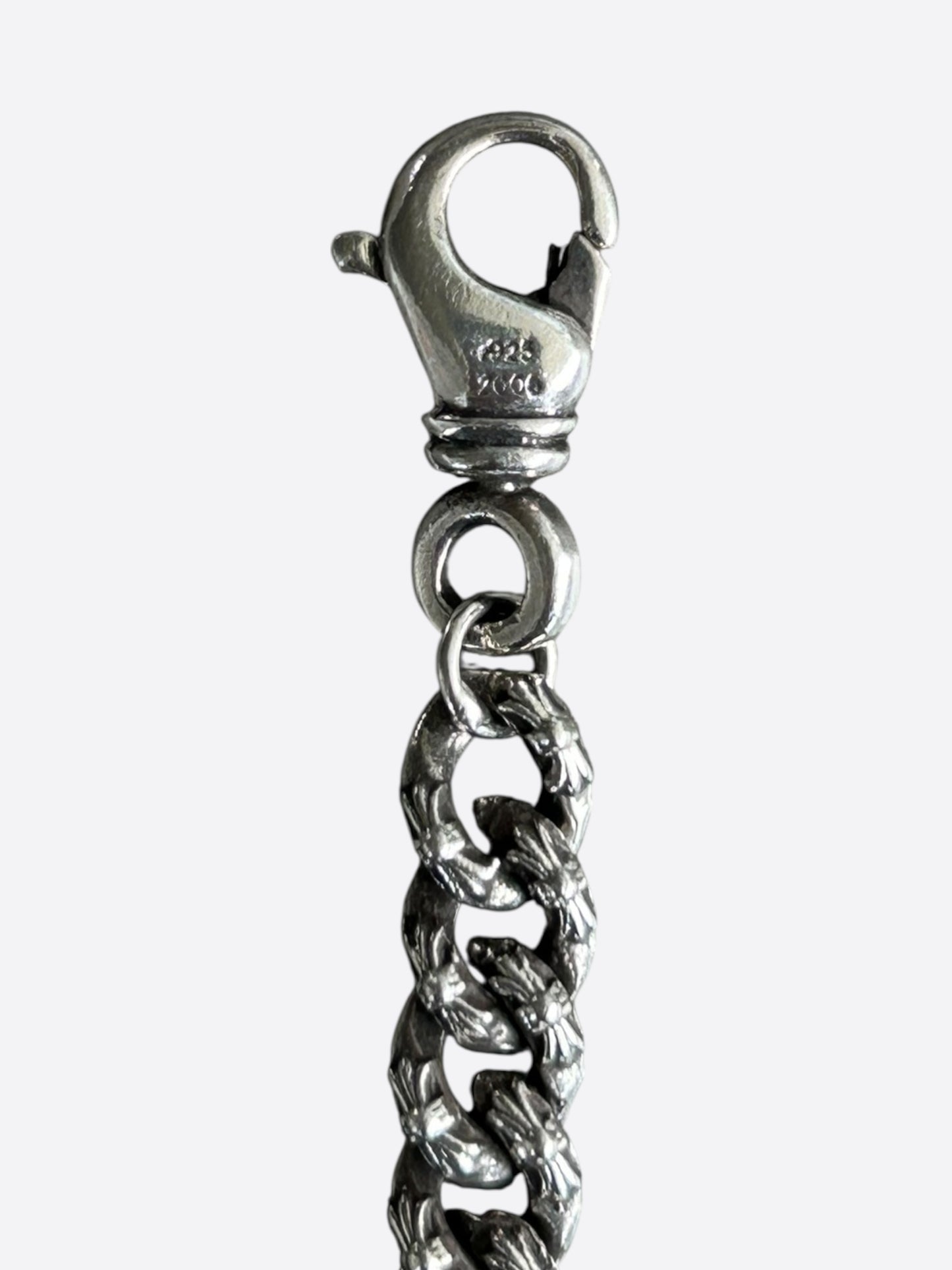 Chrome Hearts Silver Extra Fancy Mini Cuban Bracelet