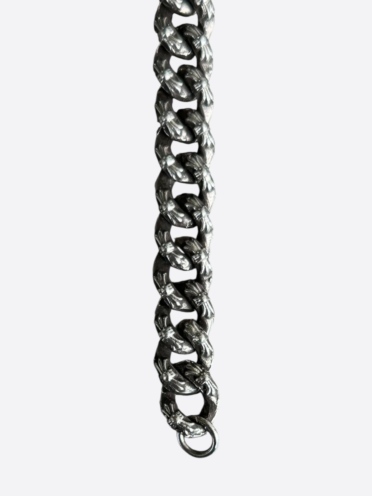 Chrome Hearts Silver Extra Fancy Mini Cuban Bracelet
