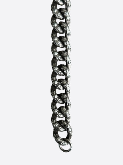 Chrome Hearts Silver Extra Fancy Mini Cuban Bracelet