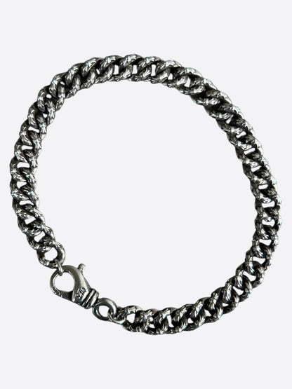Chrome Hearts Silver Extra Fancy Mini Cuban Bracelet