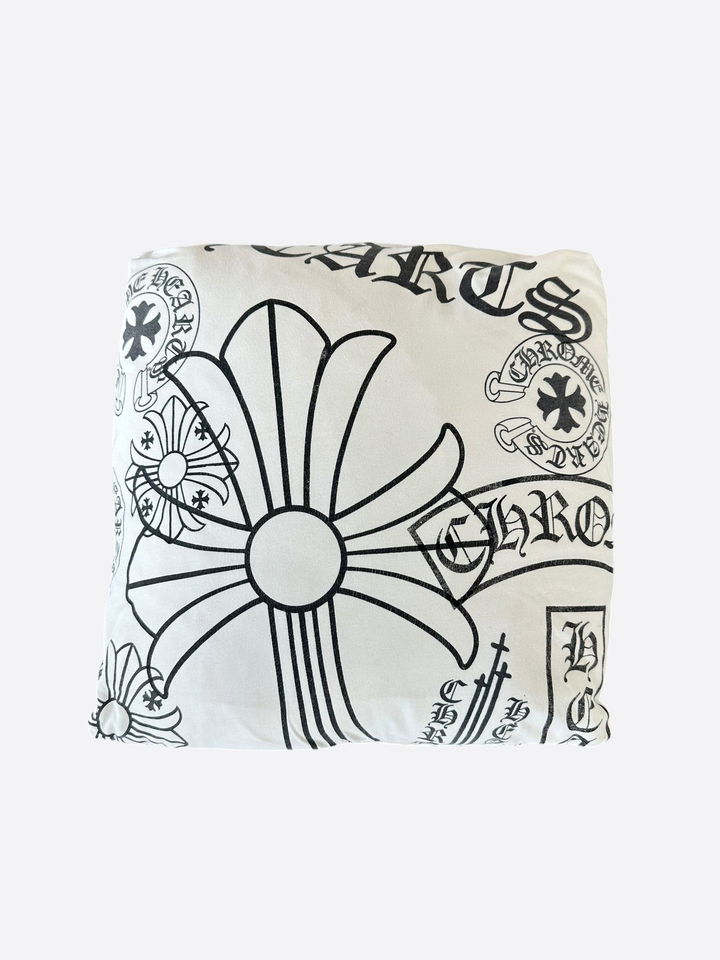 Chrome Hearts White & Black Stencil Pillow