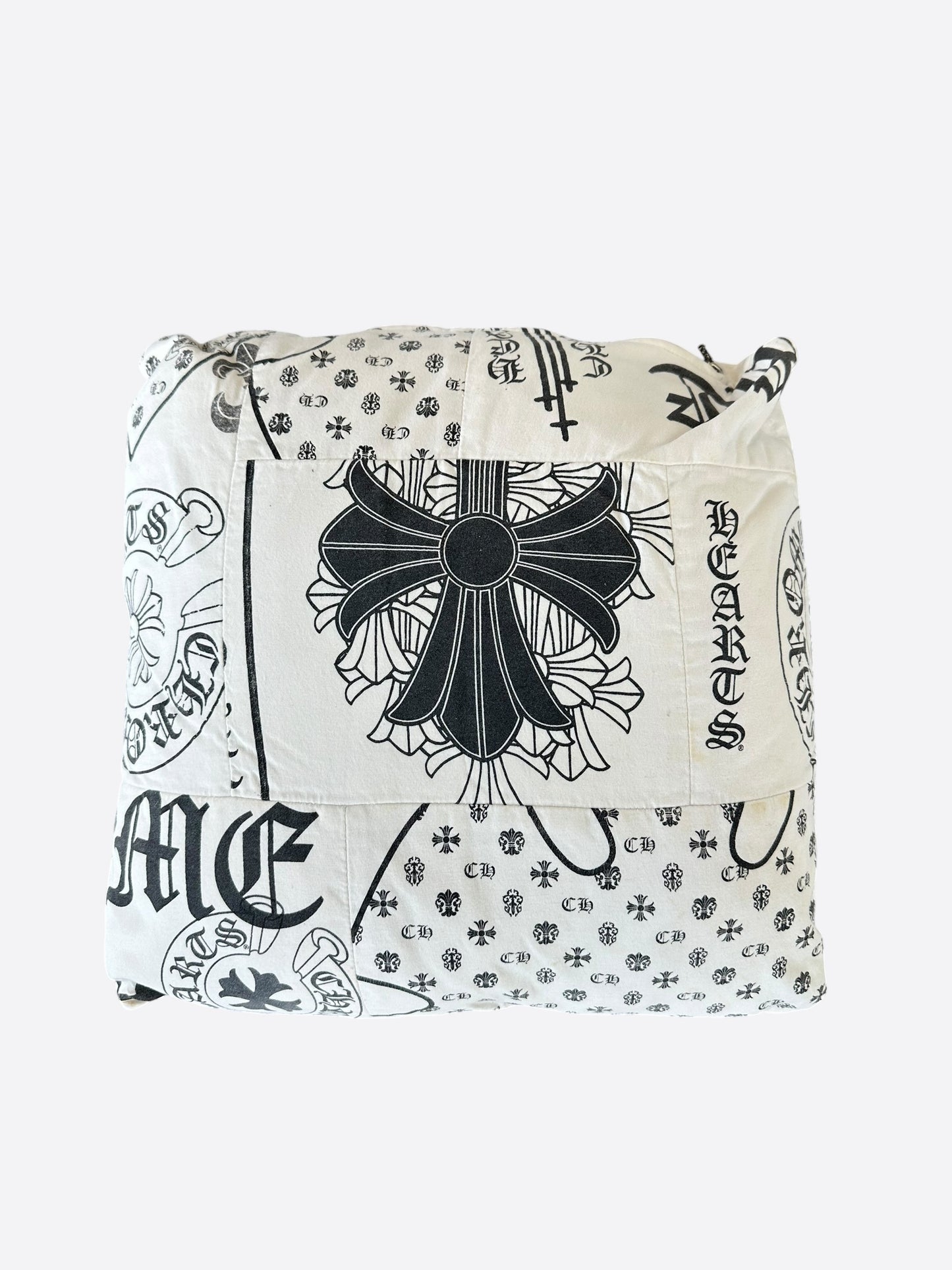 Chrome Hearts White & Black Stencil Pillow