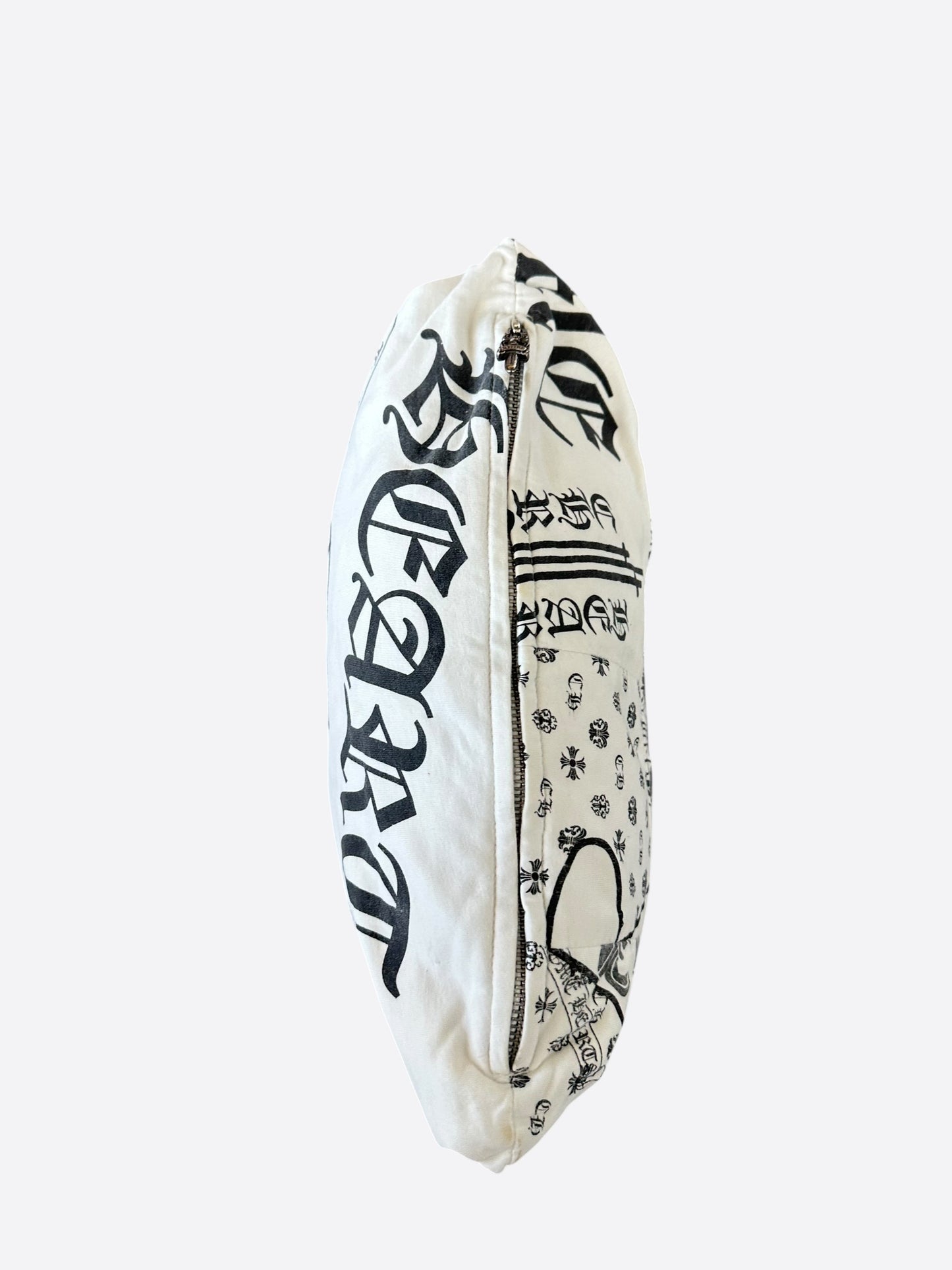 Chrome Hearts White & Black Stencil Pillow