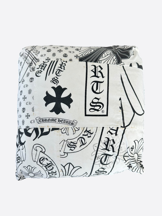 Chrome Hearts White & Black Stencil Pillow