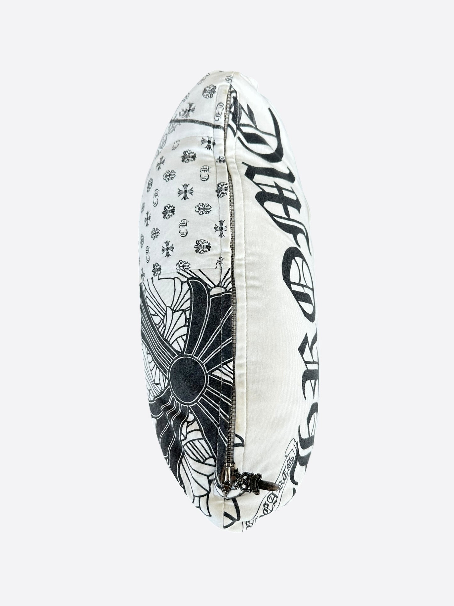 Chrome Hearts White & Black Stencil Pillow