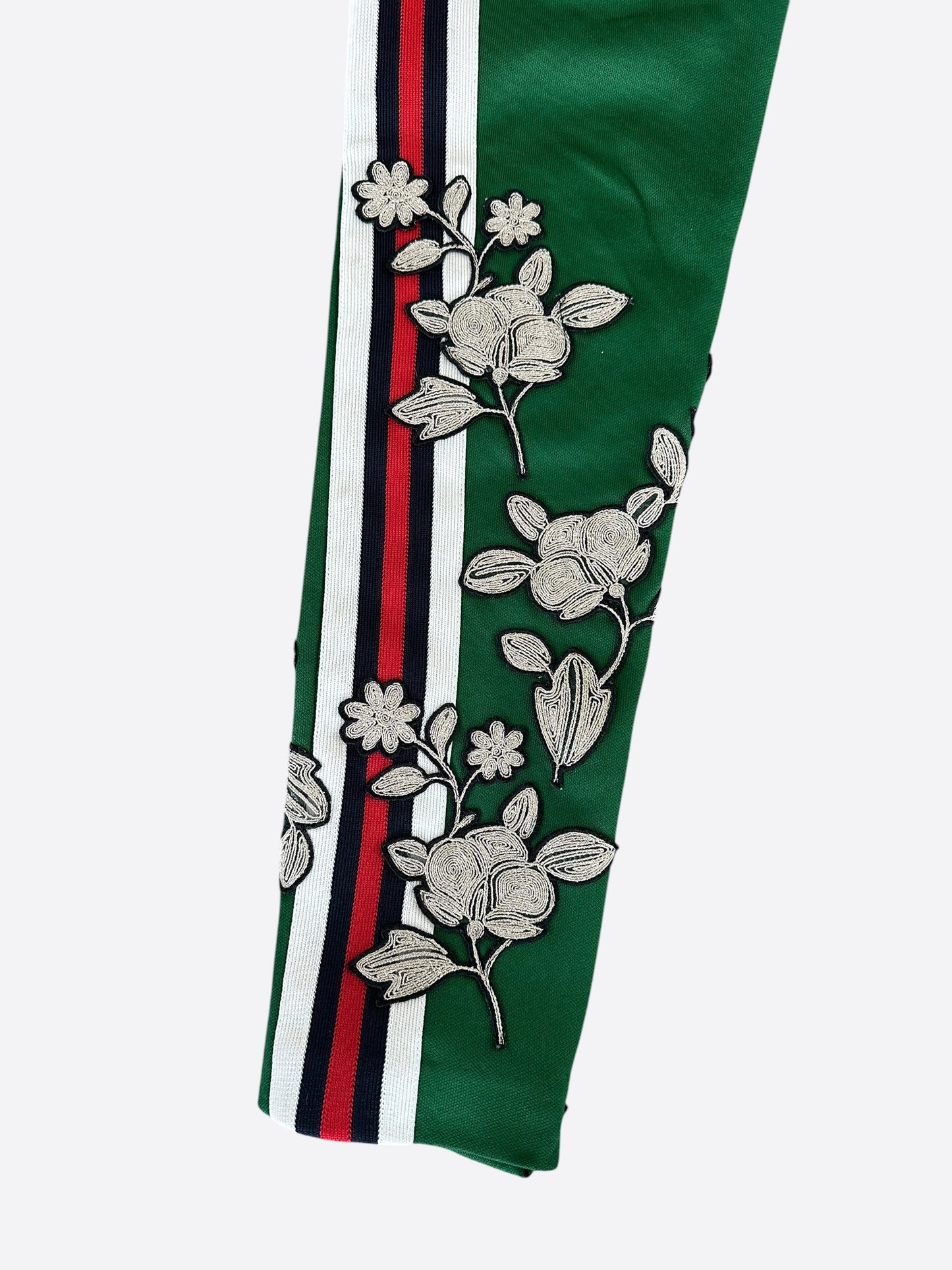 Gucci  Green Floral Striped pants