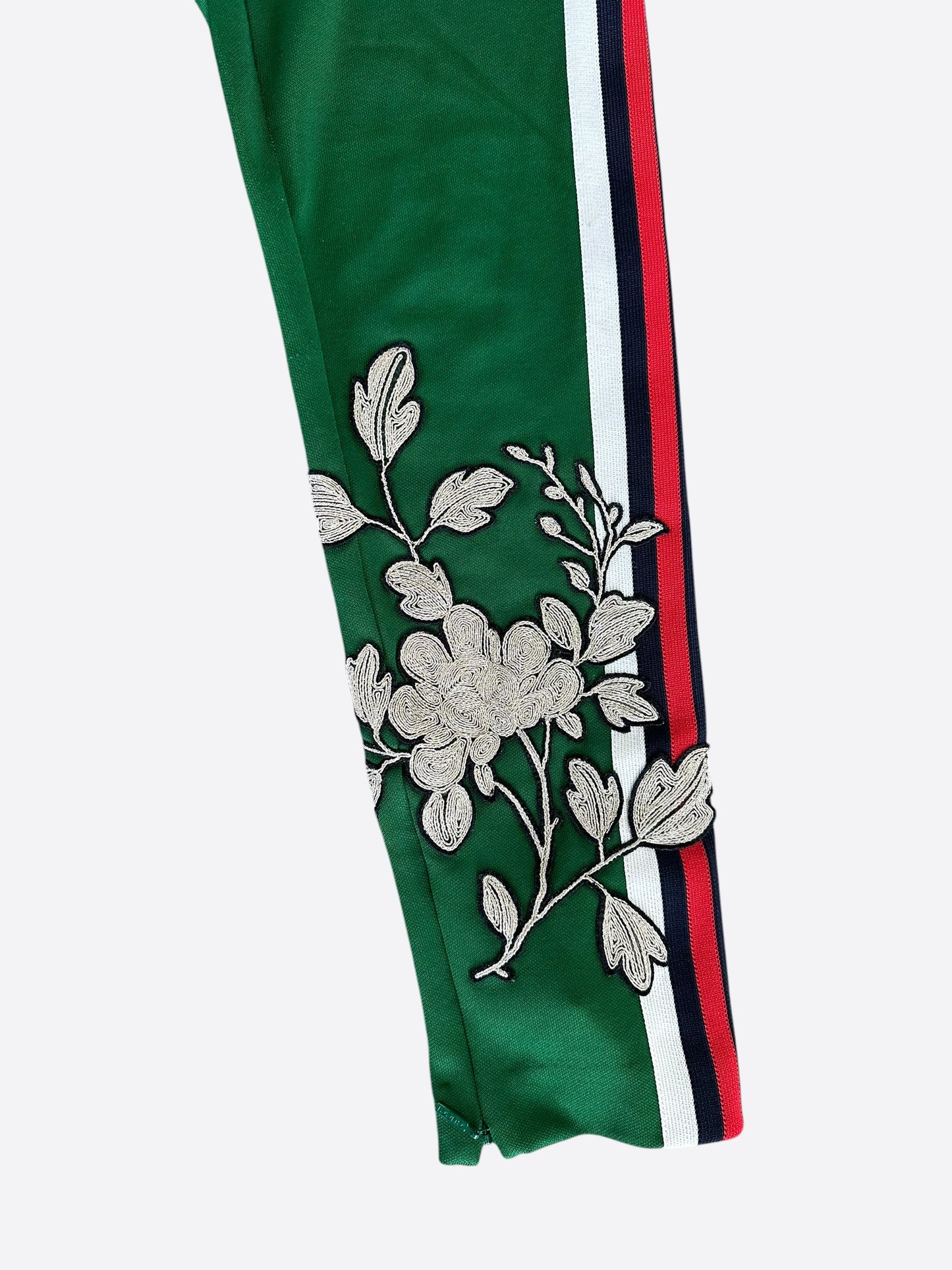 Gucci  Green Floral Striped pants