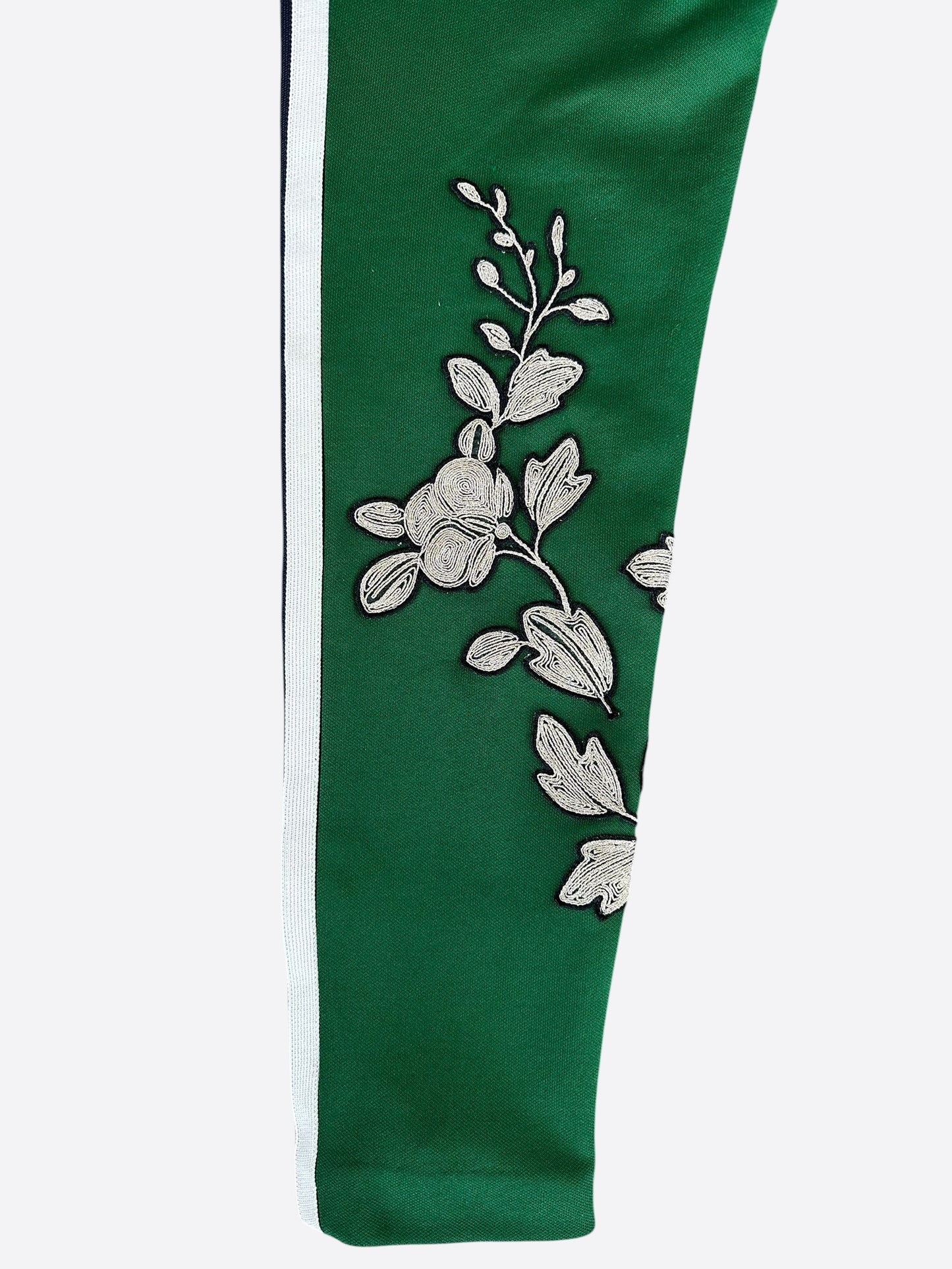Gucci  Green Floral Striped pants