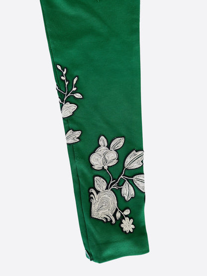 Gucci  Green Floral Striped pants
