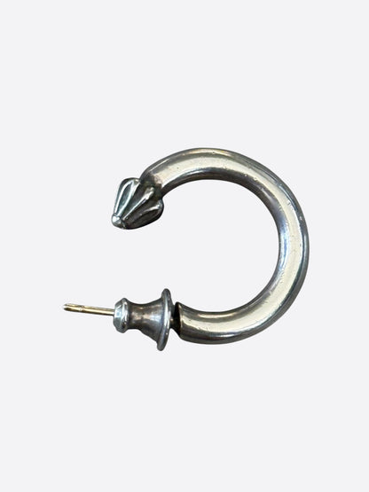 Chrome Hearts Silver Hoop Earrings