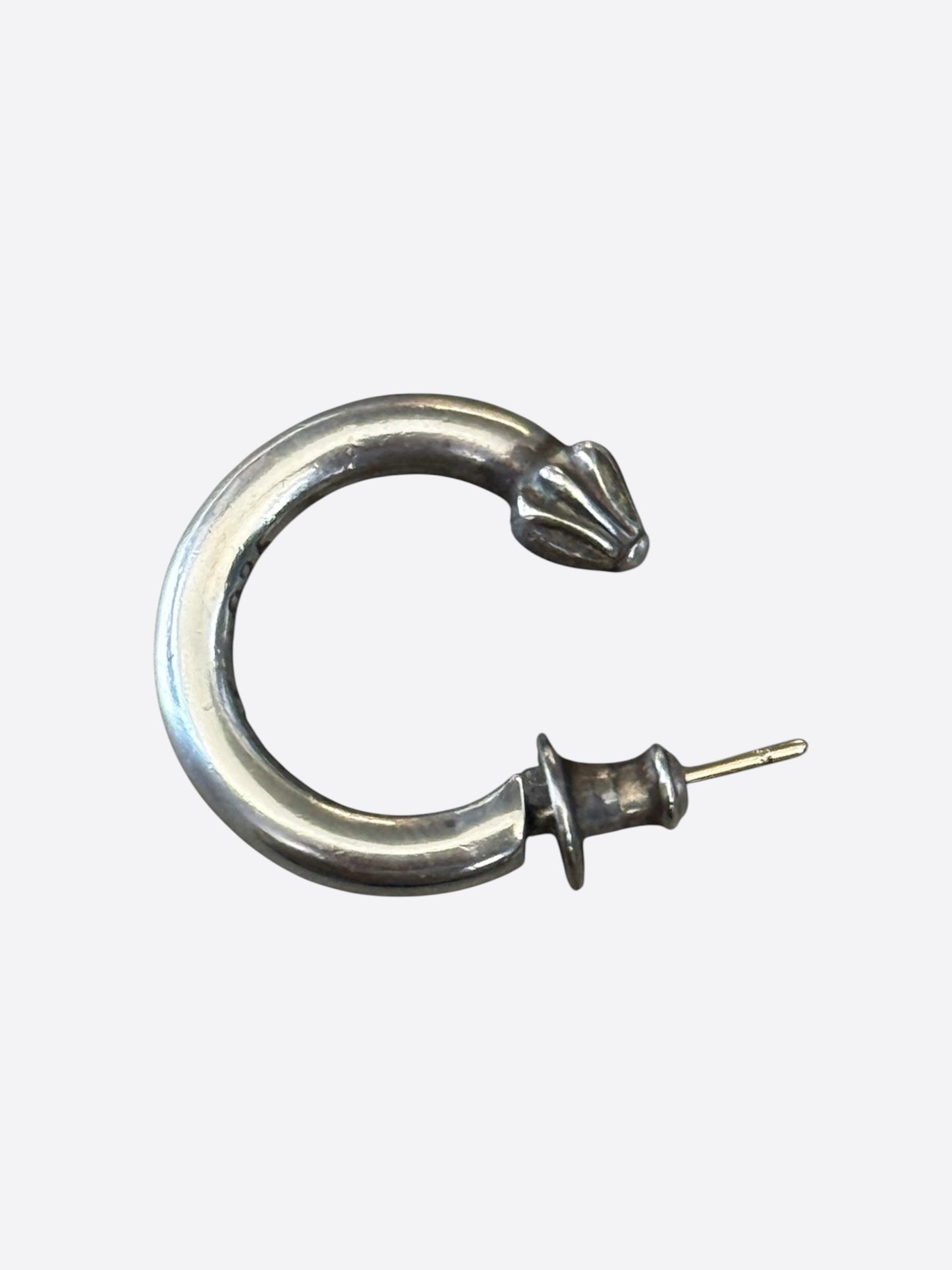 Chrome Hearts Silver Hoop Earrings