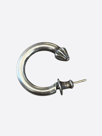 Chrome Hearts Silver Hoop Earrings