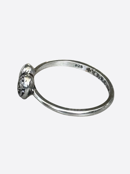 Chrome Hearts Silver Bubblegum Heart Ring