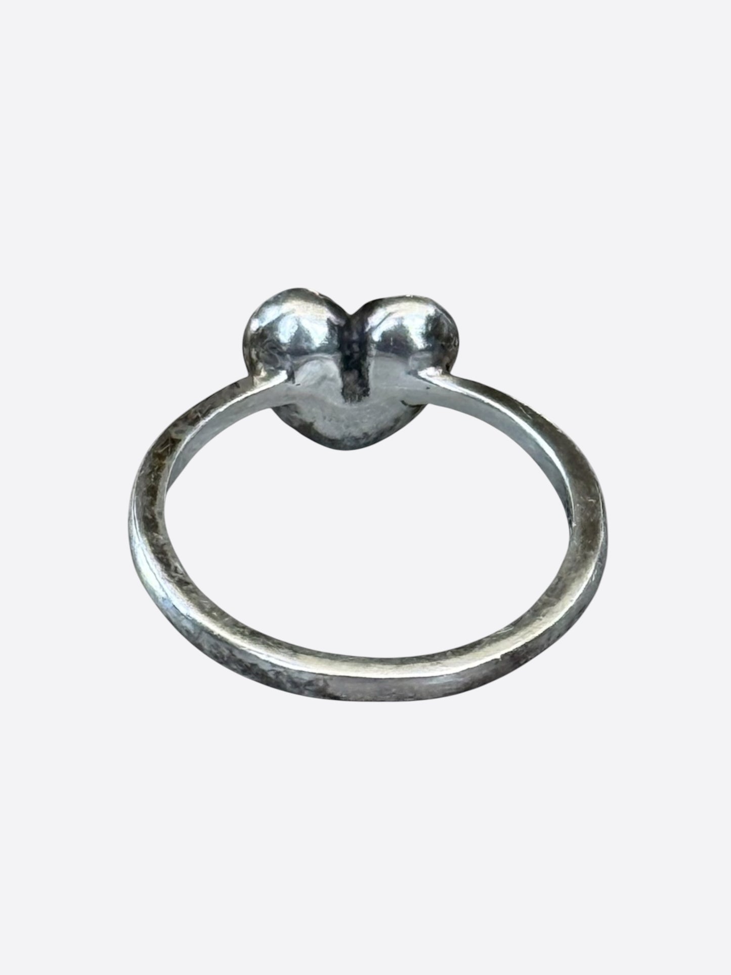 Chrome Hearts Silver & Diamond Bubblegum Heart Ring