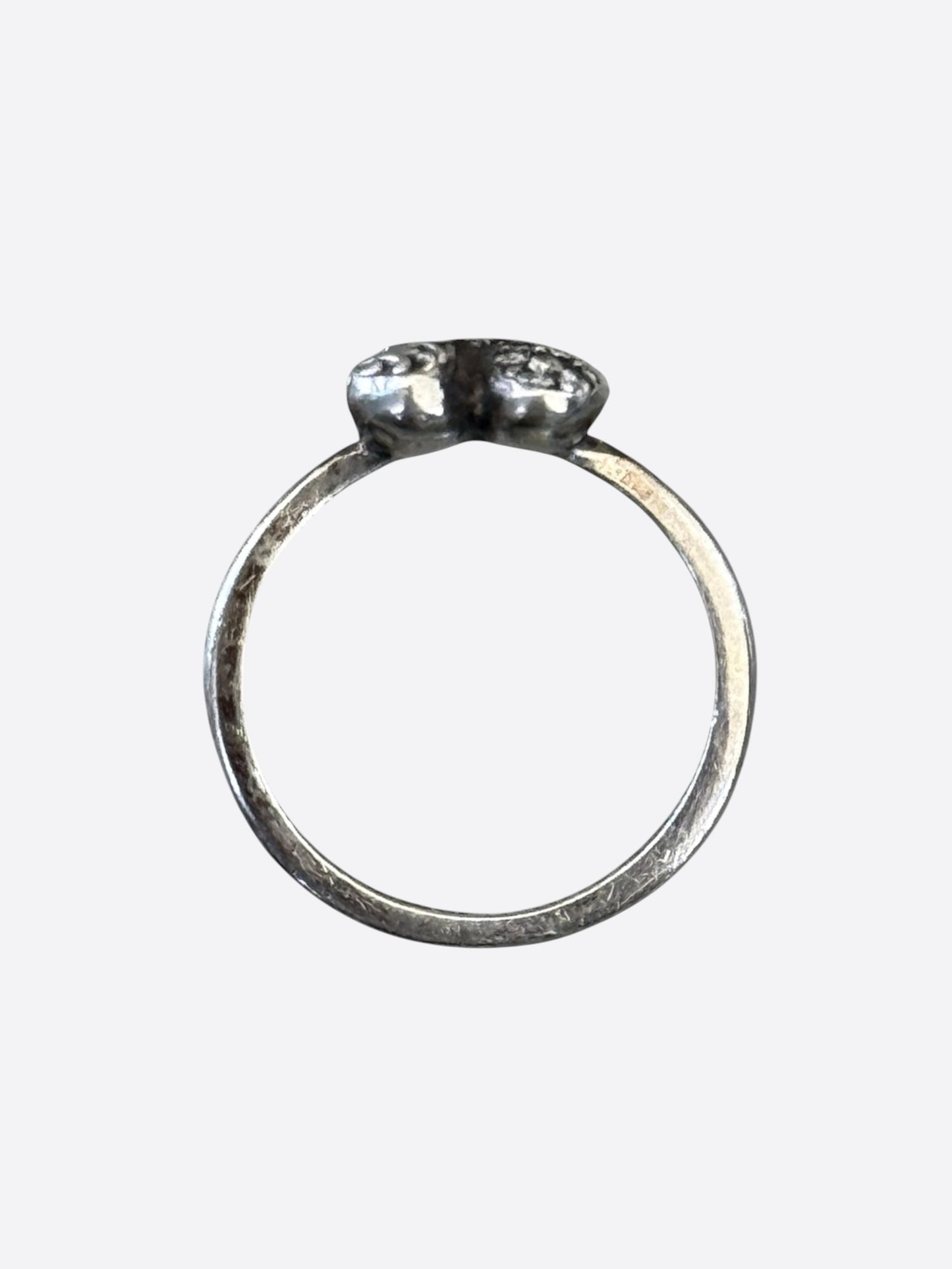 Chrome Hearts Silver & Diamond Bubblegum Heart Ring