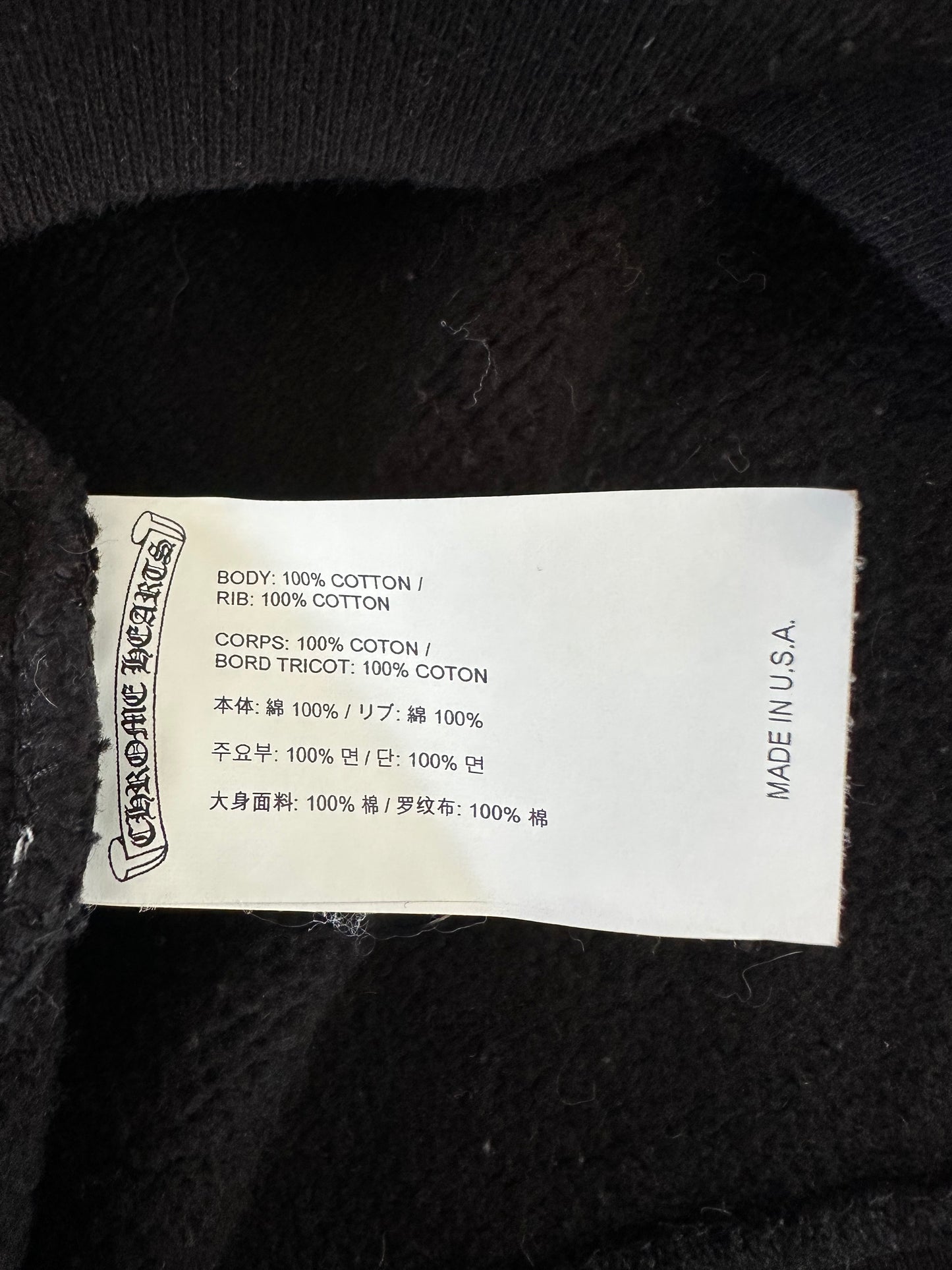 Chrome Hearts Black & White Triple Cross Embroidered Hoodie
