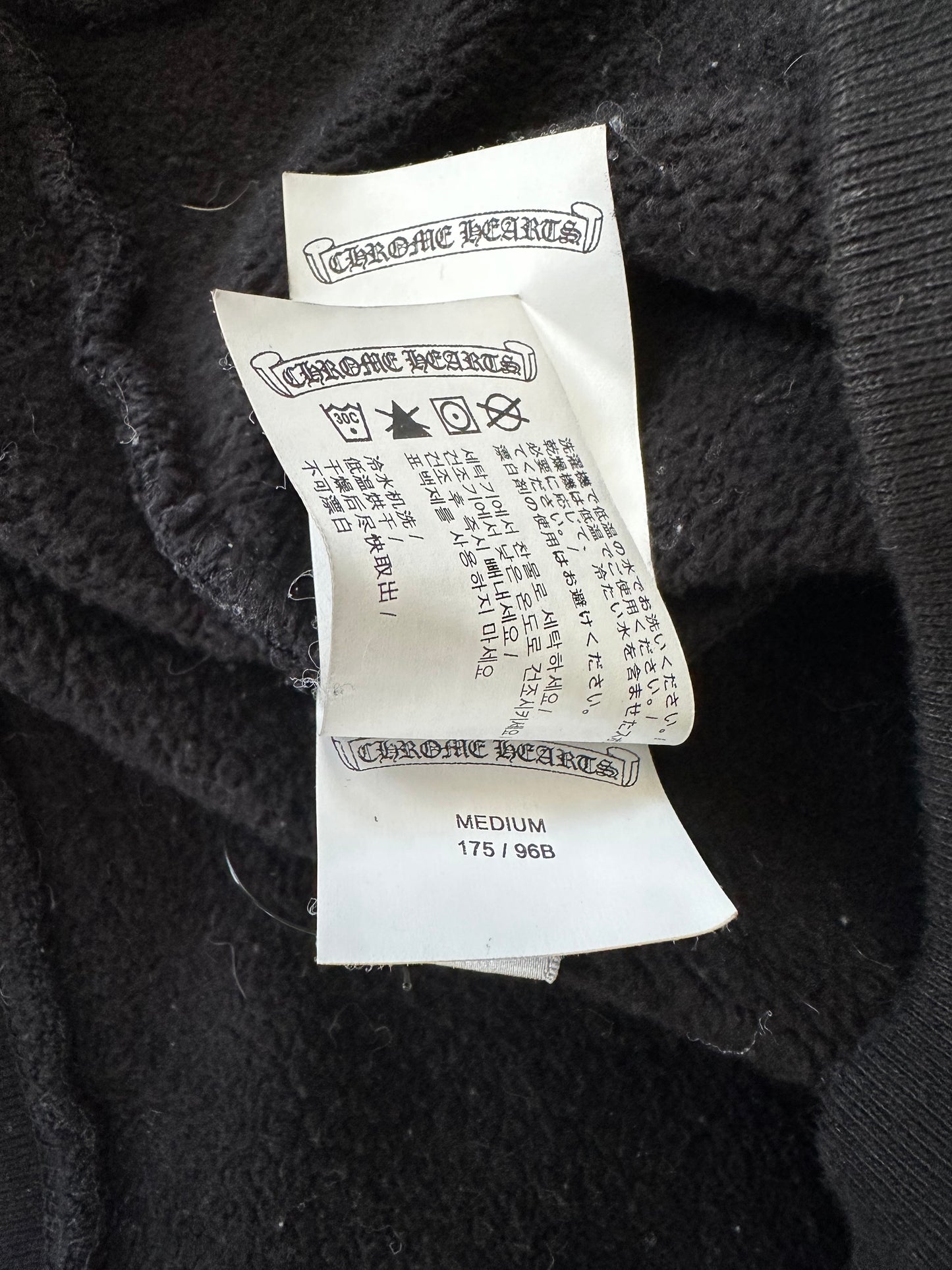Chrome Hearts Black & White Triple Cross Embroidered Hoodie