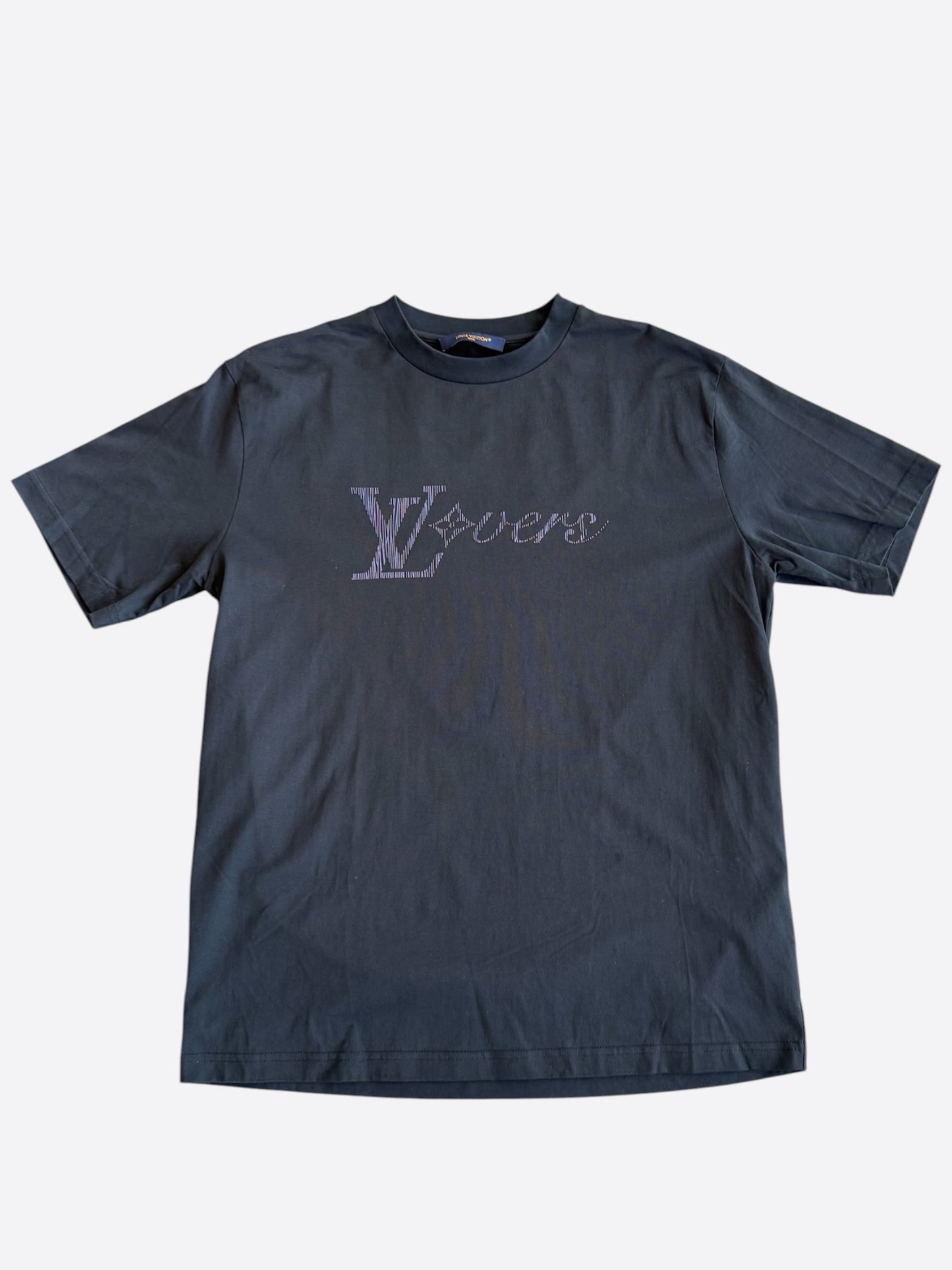 Louis Vuitton Black & Iridescent Logo T-shirt