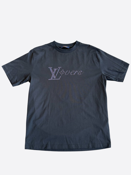 Louis Vuitton Black & Iridescent Logo T-shirt