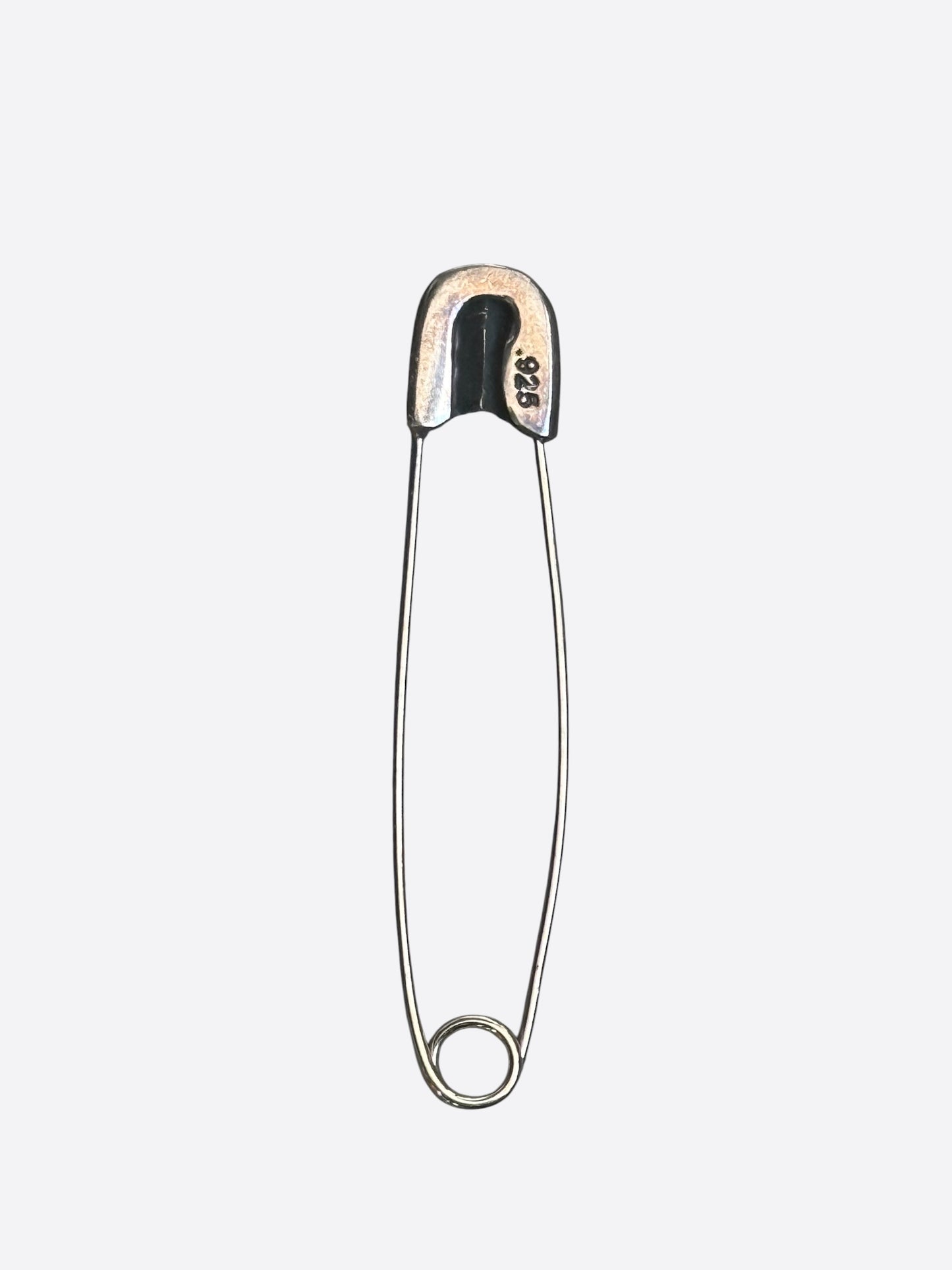 Chrome Hearts Silver & Diamond Safety Pin