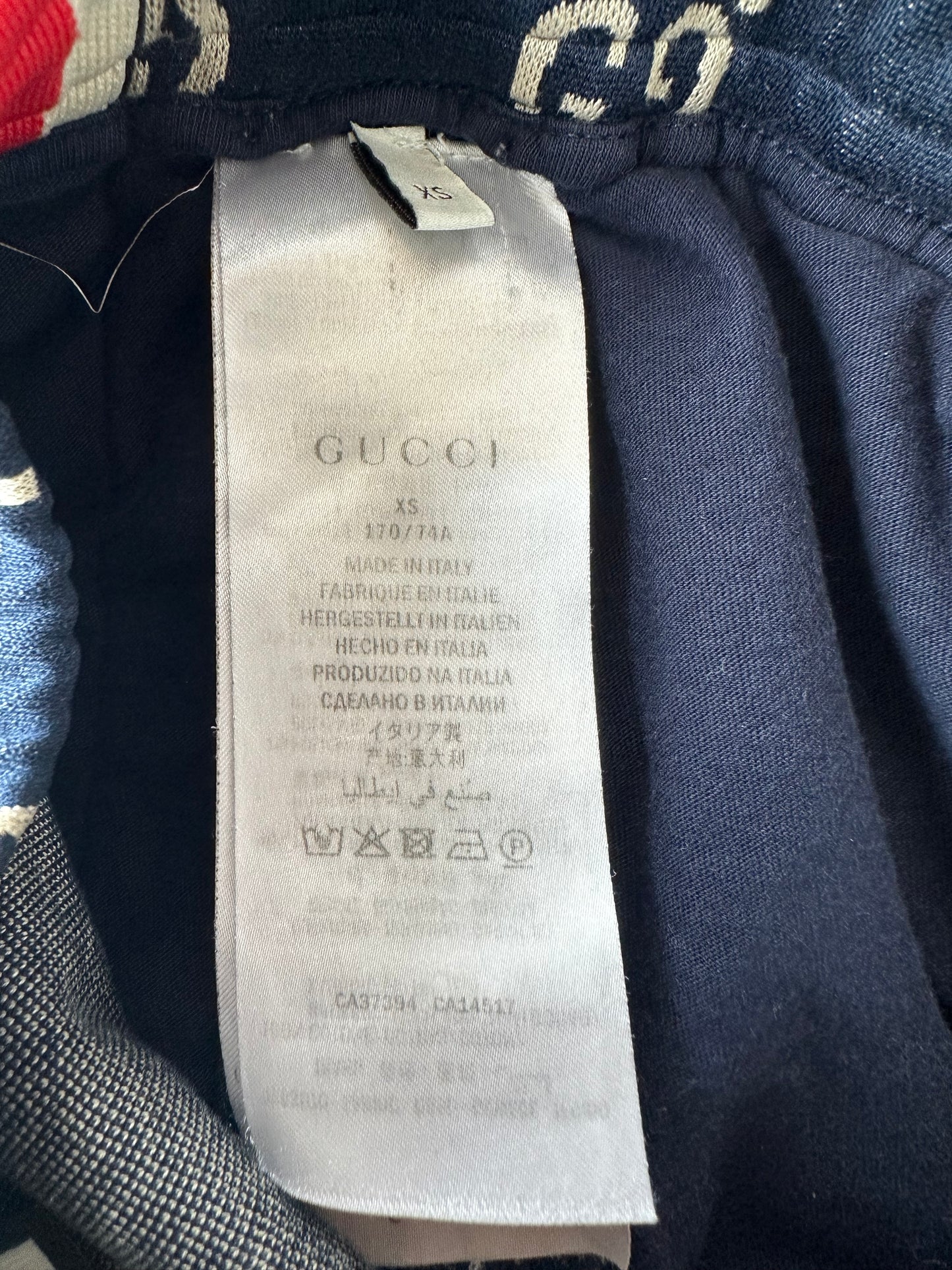 Gucci Blue & White GG Monogram Trackpants