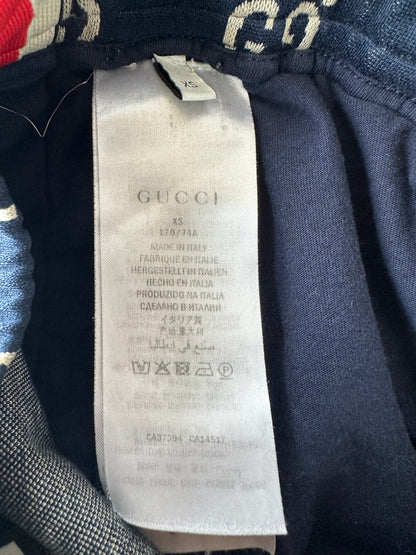 Gucci Blue & White GG Monogram Trackpants