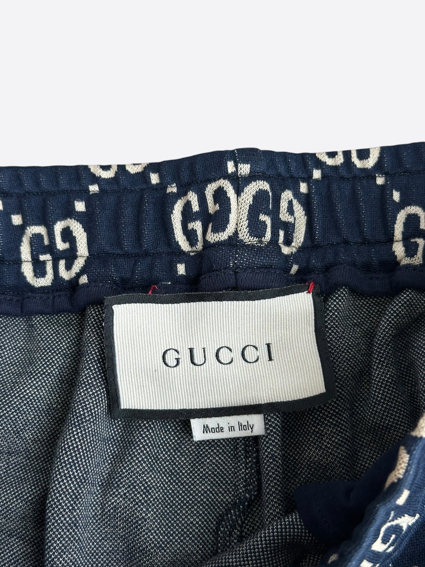 Gucci Blue & White GG Monogram Trackpants