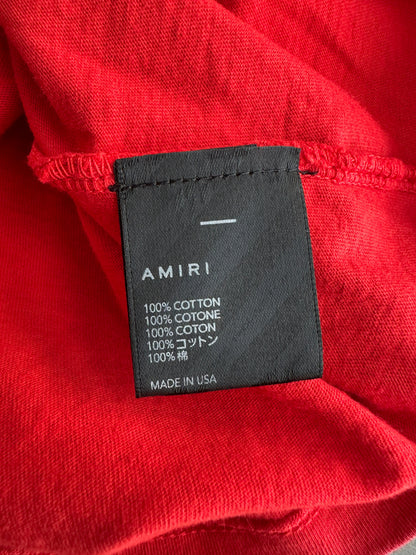 Amiri Red & White MA Core Logo T-Shirt
